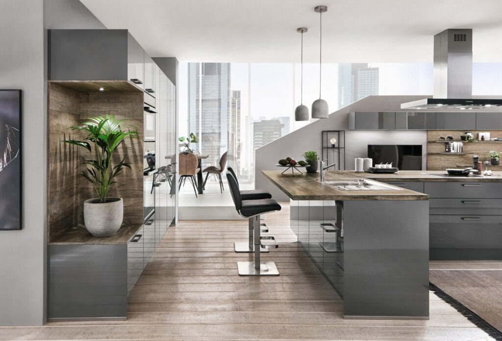 Nobilia Grey Gloss Kitchen | Kutchenhaus, Reigate